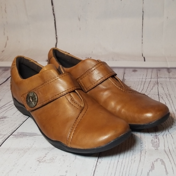 Clarks Shoes Clarks Artisan Leather Loafer Wedge Walking Shoes